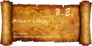 Mihucz Edina névjegykártya