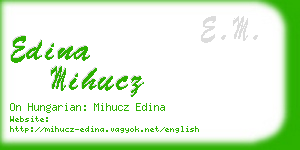 edina mihucz business card